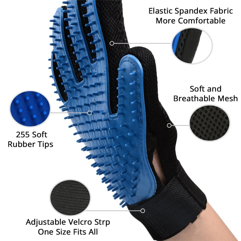 Pet Hair Remover Glove - Gentle Pet Grooming,Massage glove